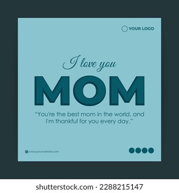 Vector illustration of HappyMother's Day social media story feed mockup template