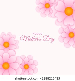 Vector illustration of HappyMother's Day social media story feed mockup template