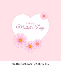 Vector illustration of HappyMother's Day social media story feed mockup template