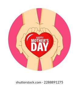 Vector illustration of HappyMother's Day social media story feed mockup template