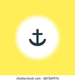 Vector Illustration Of Harbor Icon. Beautiful Check-In Element Also Can Be Used As Anchor Element.