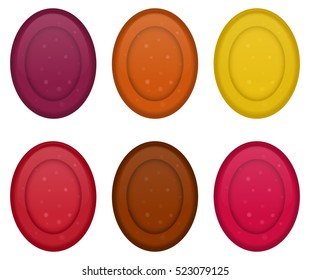 Vector illustration of hard candies. Hard candies of different colors. Candy icon.