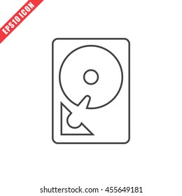 Vector illustration of hard drive icon