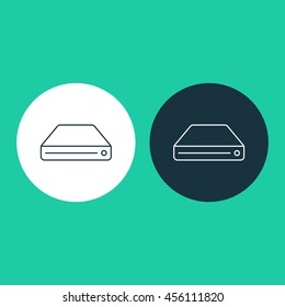 Vector illustration of hard drive icon