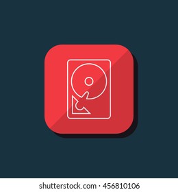 Vector illustration of hard drive icon