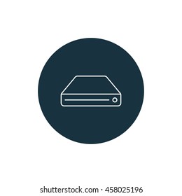 Vector illustration of hard drive icon