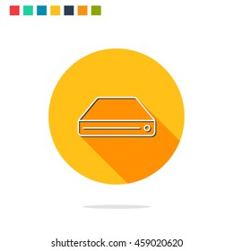 Vector illustration of hard drive icon