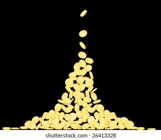 Vektorgrafik des harten goldenen Regens
