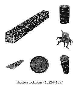 Vector illustration of hardwood  and construction symbol. Set of hardwood  and wood stock vector illustration.