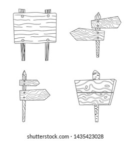Vector illustration of hardwood and material icon. Set of hardwood and wood stock symbol for web.