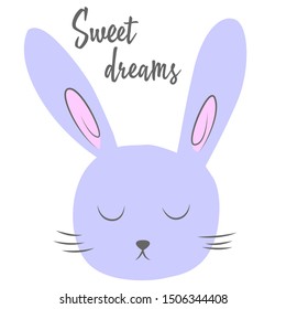 
vector illustration, hare of sweet dreams.