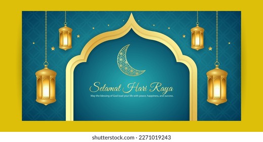 Vector illustration of Hari Raya Aidilfitri