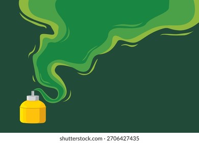 Ilustración vectorial de la tarjeta de felicitación de la celebración de Hari Raya Aidilfitri. Lámpara de aceite y fondo ahumado con saludos de Eid