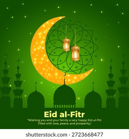 Vektorgrafik von Hari Raya Aidilfitri Vorlage für soziale Medien