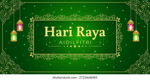 Vektorgrafik von Hari Raya Aidilfitri Vorlage für soziale Medien