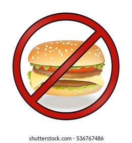 Vector illustration of Harmful food