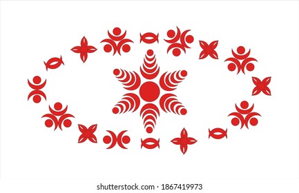 Ilustración vectorial de símbolos de armonía