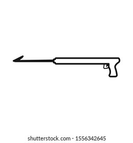 Vector illustration of harpoon and diver icon. Web element of harpoon and dive Stock symbol for web.