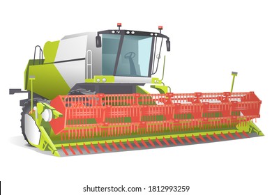 Vector illustration of a harvester