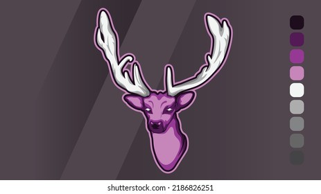 The vector illustration has shown the violet deer with represent as a graceful animal. This illustration can you make easily and you can edit color, add text or anything based on your taste.