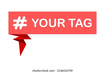 vector illustration of hashtag, communication sign on a white background