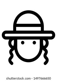 Vector Illustration of the Hasidic Jew Icon