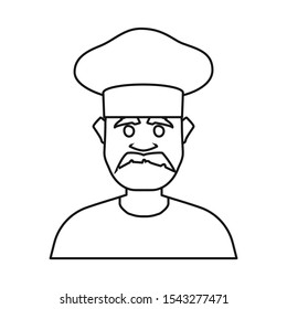 Vector illustration of hat and cook icon. Web element of hat and man stock vector illustration.