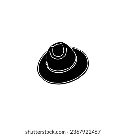 Vector illustration The hat is drawn in a simple, cartoon style with bold lines and bright colors. The pink color of the hat is eye-catching and gives it a playful and fun look