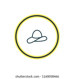 Vector illustration of hat icon line. Beautiful season element also can be used as cap  icon element.