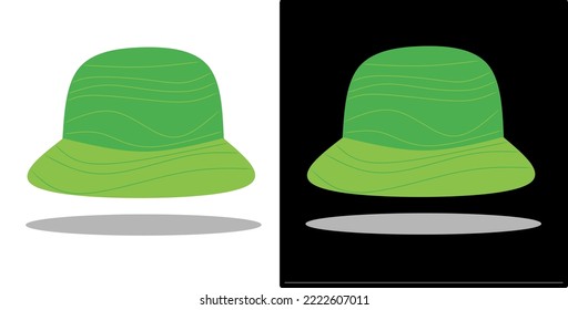 vector illustration of a hat, isolated on a black and white background design
