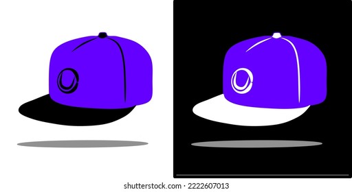 vector illustration of a hat, isolated on a black and white background design
