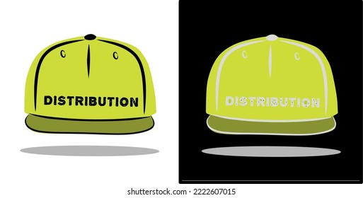 vector illustration of a hat, isolated on a black and white background design
