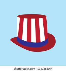 Ilustración vectorial de un sombrero para el 4 de julio.