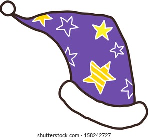 Vector illustration of a hat with stars