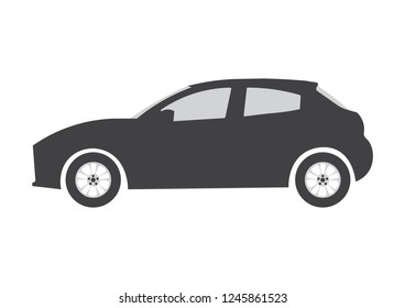 Vector illustration of hatchback vehicle