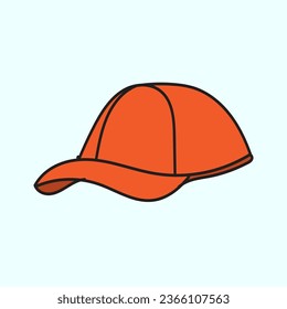 ilustración vectorial de sombreros o símbolo del icono de la tapa en estilo de doodle dibujado a mano.