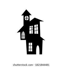 vector illustration of a haunted house for halloween