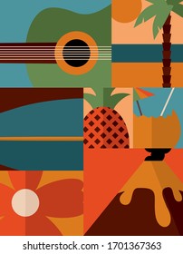 ilustración vectorial de los símbolos hawai