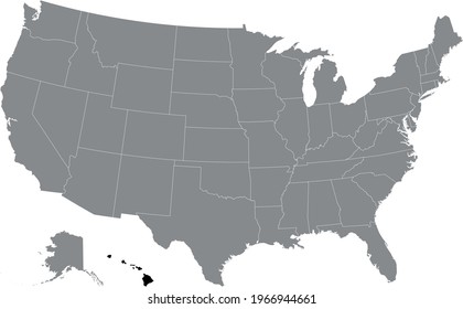 vector illustration of Hawaii Islands map