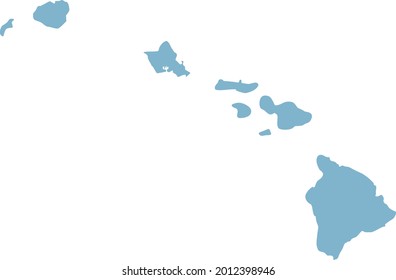 vector illustration of Hawaii Islands map