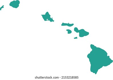 Vector Illustration Of Hawaii Islands Map