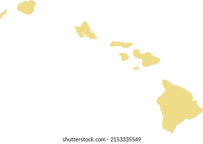 Vector illustration of Hawaii Islands map