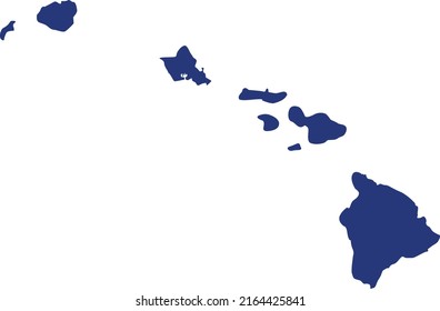 Vector Illustration Of Hawaii Islands Map