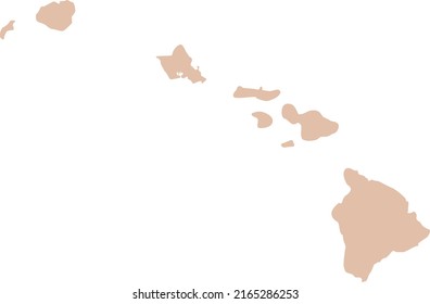 Vector Illustration Of Hawaii Islands Map