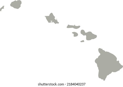 Vector Illustration Of Hawaii Islands Map