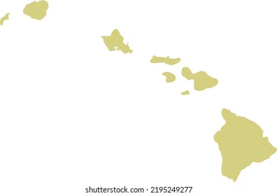 Vector Illustration Of Hawaii Islands Map