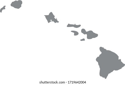 Vector Illustration Of Hawaii Map