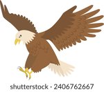 Vector illustration of a hawk