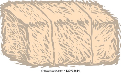 Vector illustration of hay bale