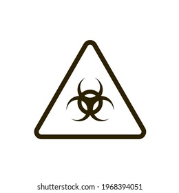vector illustration of hazard symbol with line effect